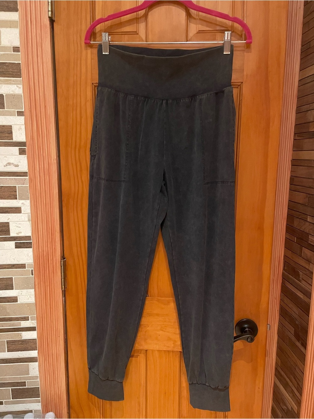 bagatelle Charcoal High-Waist Jogger Pants